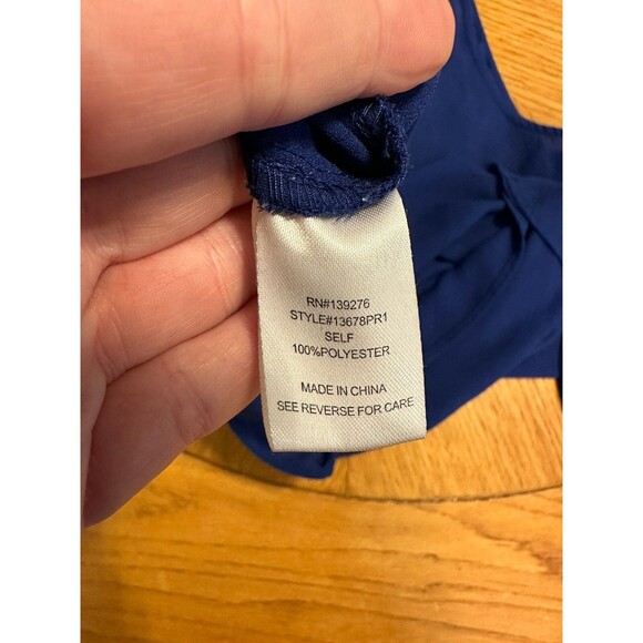 Daniel Rainn Women's Blue Pleated V Neck Top Size Small Blouse -no tag Small - Picture 6 of 6